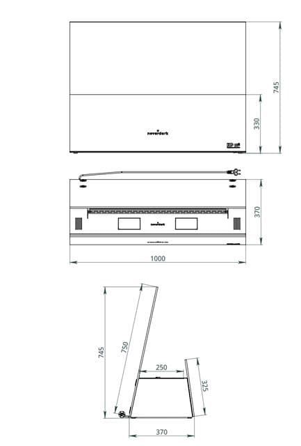 Chimenea bioetanol electrónico NeverDark Fild de gasificación - Imagen 5