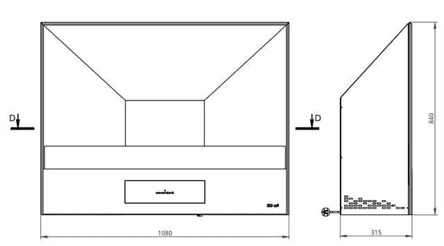 Chimenea bioetanol electrónico NeverDark Log - Imagen 3