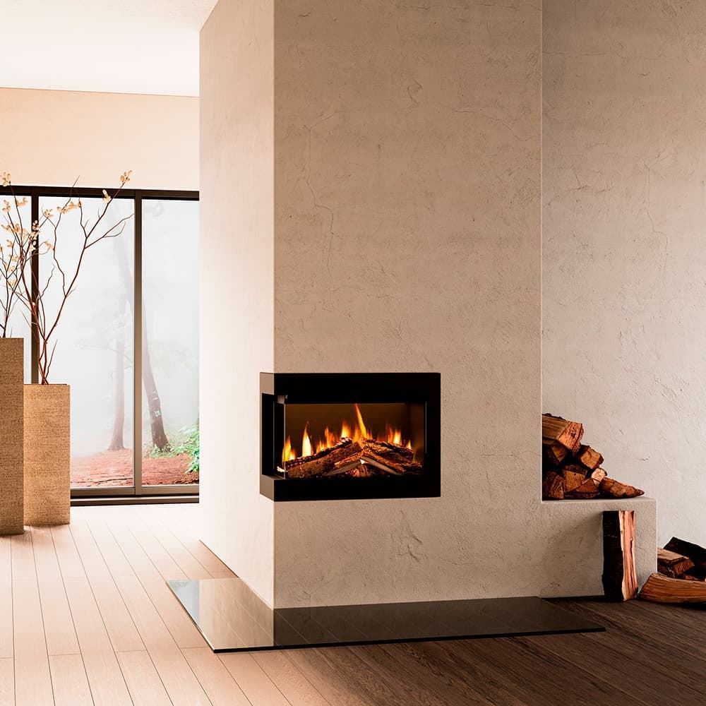 Chimenea eléctrica British Fires Ashlett con Deluxe Real Logs - Imagen 2