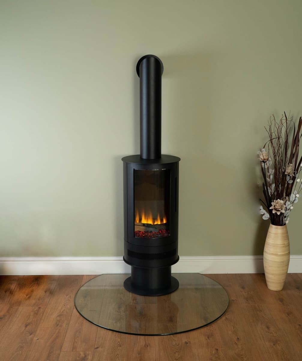 Chimenea eléctrica British Fires estufa Ashurst Barrel - Imagen 2