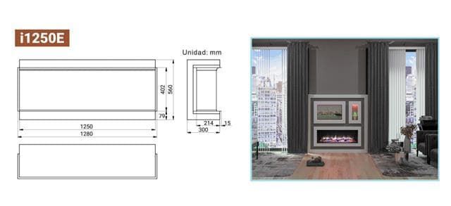 Chimenea eléctrica Charlton&Jenrick i1250E Smart App - Imagen 3