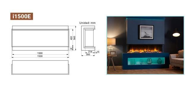 Chimenea eléctrica Charlton&Jenrick i1500E Deep Smart App - Imagen 3