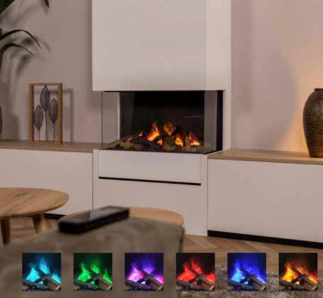 Chimenea eléctrica vapor Faber Vapor 3 pasos RGB (frontal, rincón o doble esquina) - Imagen 5