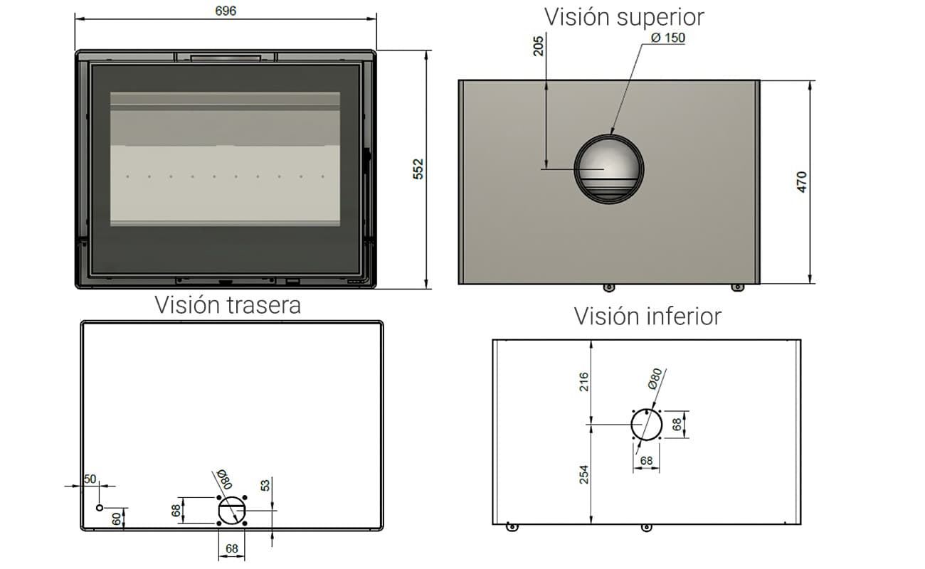 Estufa de leña Cubebox 7 NEO - Imagen 3