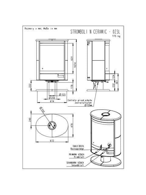 Estufa de leña New Stromboli N 02 (Cerámica y giratoria)* - Imagen 3