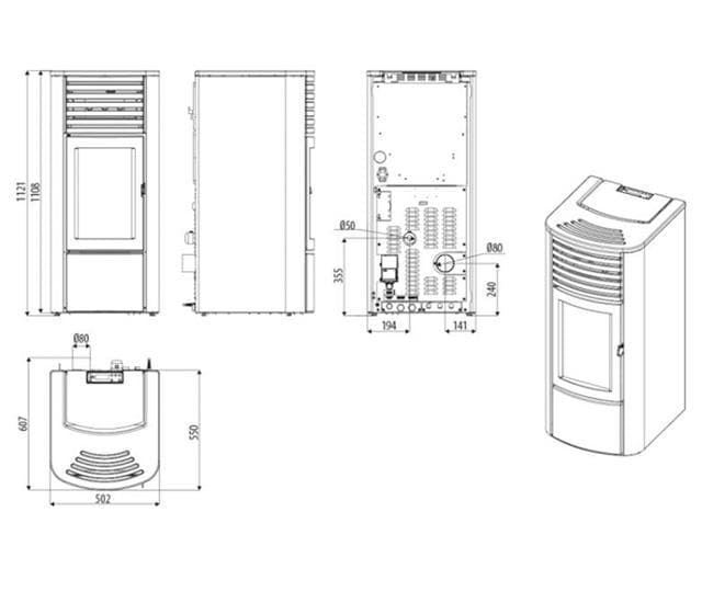 Estufa de pellet Clio Hydro 23 R - Imagen 6