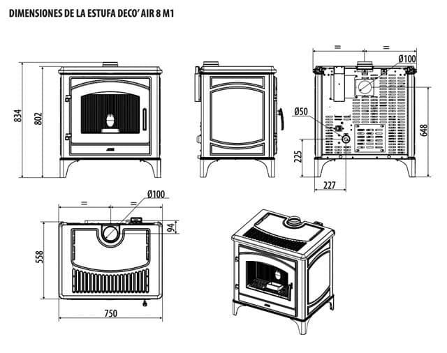 Estufa de pellet Deco Air 8 UP - Imagen 3