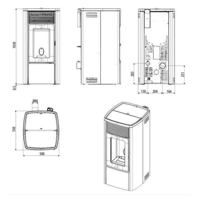 Estufa de pellet Ego Air 8 R - Imagen 6