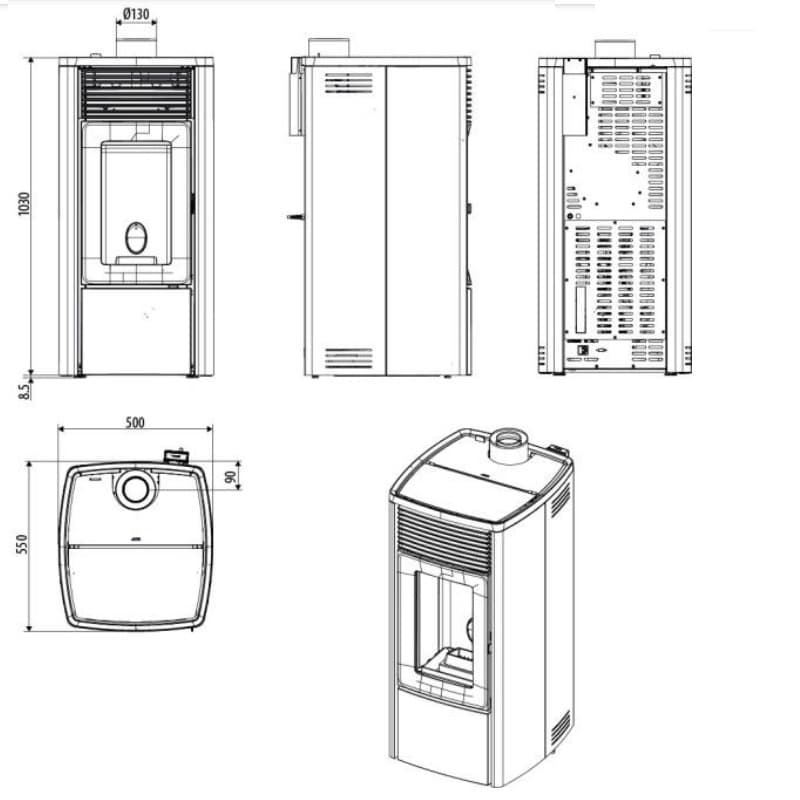 Estufa de pellet Ego Air 8 UP - Imagen 6