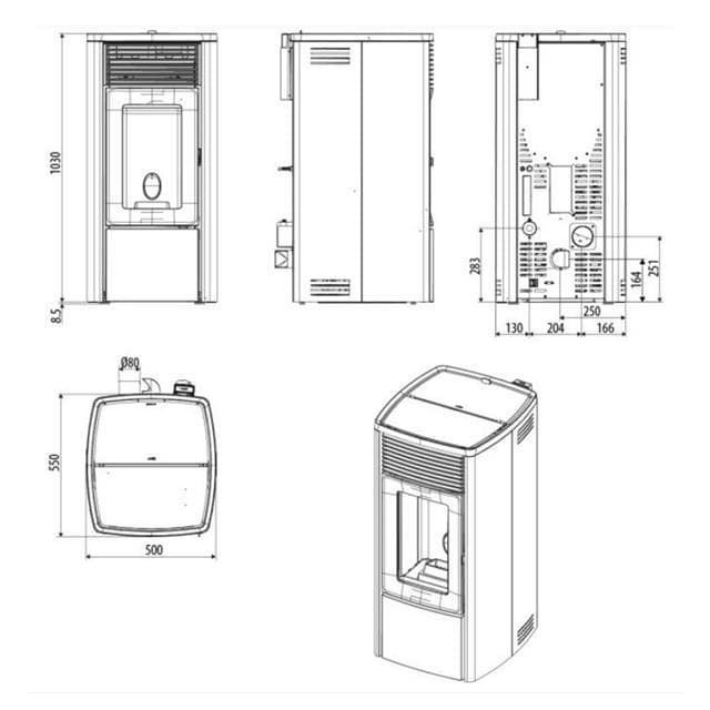 Estufa de pellet Ego Comfort Air 10 R - Imagen 6