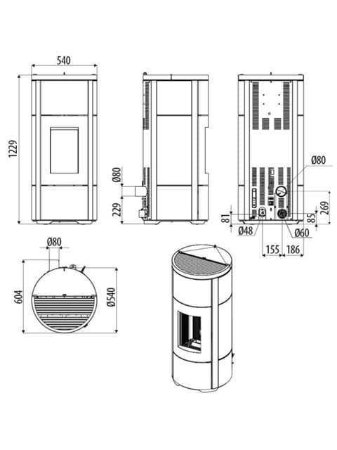 Estufa de pellet Flow Comfort Air 10 R - Imagen 6