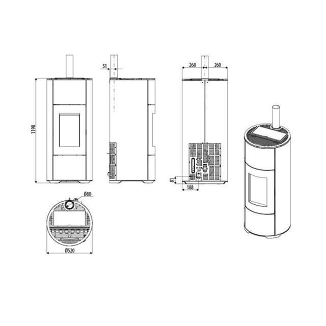 Estufa de pellet Halo Air 8 UP - Imagen 5