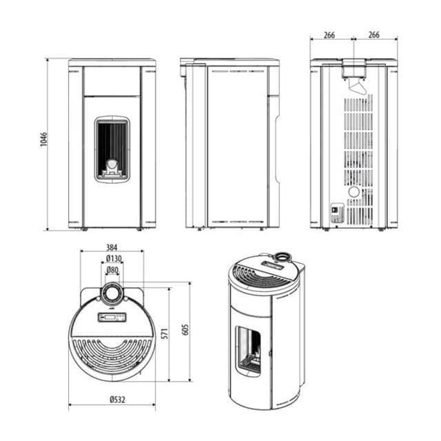 Estufa de pellet Hera Air 7 R - Imagen 3