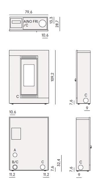 Estufa de pellet Luce 9 Plus Flexit - Imagen 3