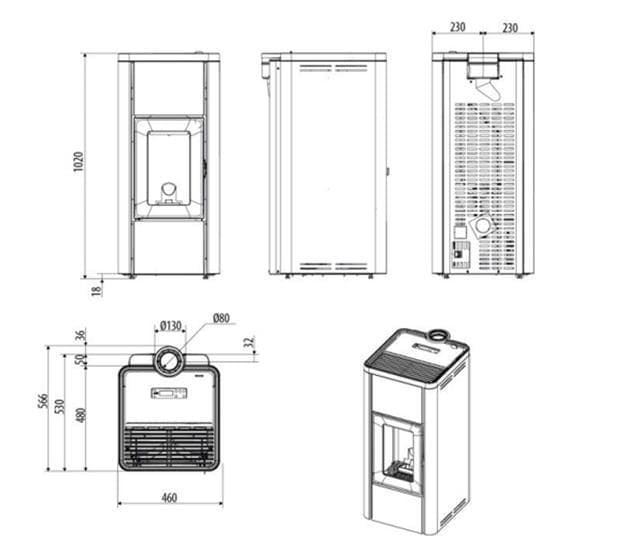 Estufa de pellet Mida Air 8 XUP - Imagen 4