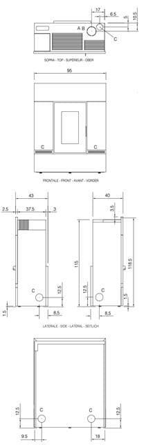 Estufa de pellet Mithos 14 Plus Up-Twin - Imagen 6