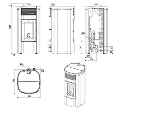 Estufa de pellet Musa Air 10 UP - Imagen 5