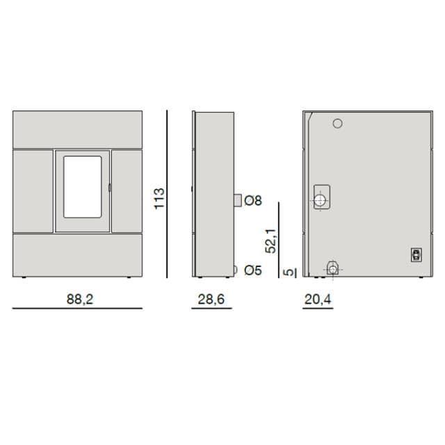 Estufa de pellet Ray Comfort Air 8 R - Imagen 10