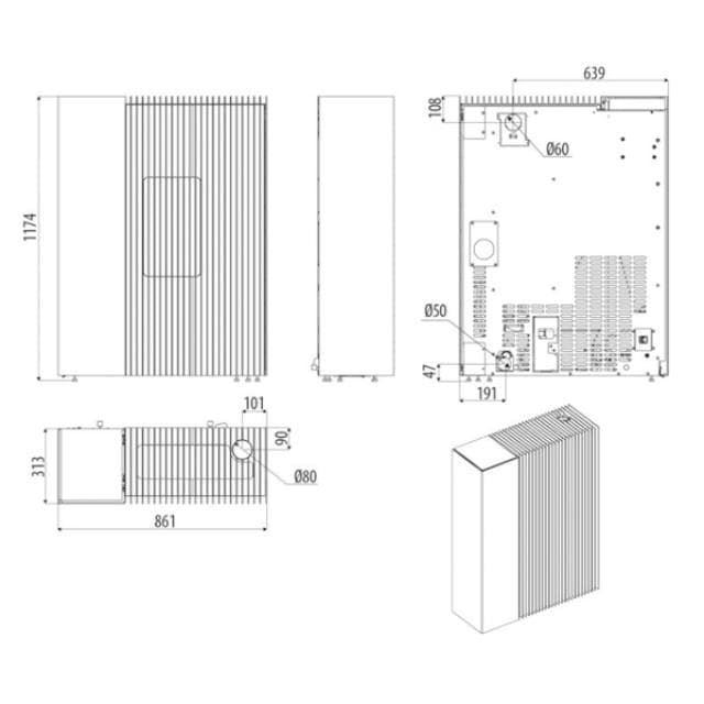 Estufa de pellet Reflex Comfort Air 8 UP - Imagen 3