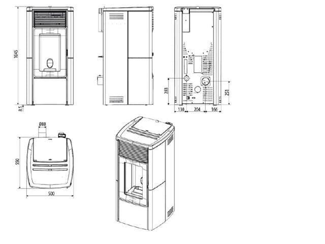 Estufa de pellet Star Air 8 R - Imagen 2