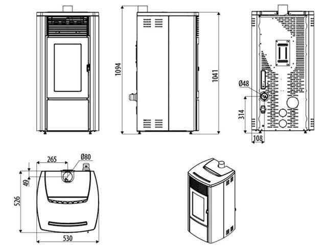 Estufa de pellet Star Air 8 UP UF - Imagen 4