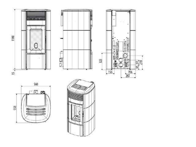 Estufa de pellet Suite/Club  Air Matic 10 CORE R - Imagen 10