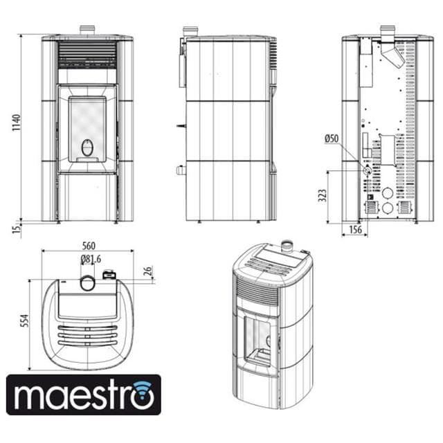 Estufa de pellet Suite/Club/Club Absolute Air 10 UP - Imagen 10