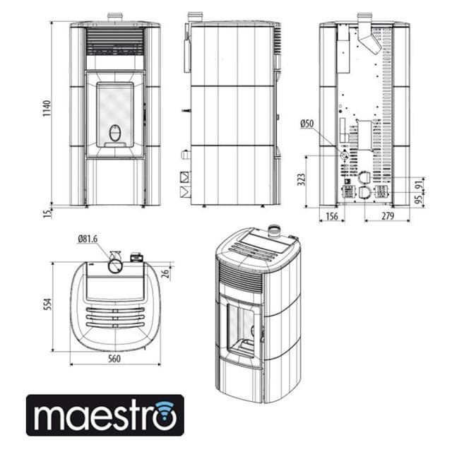 Estufa de pellet Suite / Club / Club Absolute Comfort Air 12 UP - Imagen 12