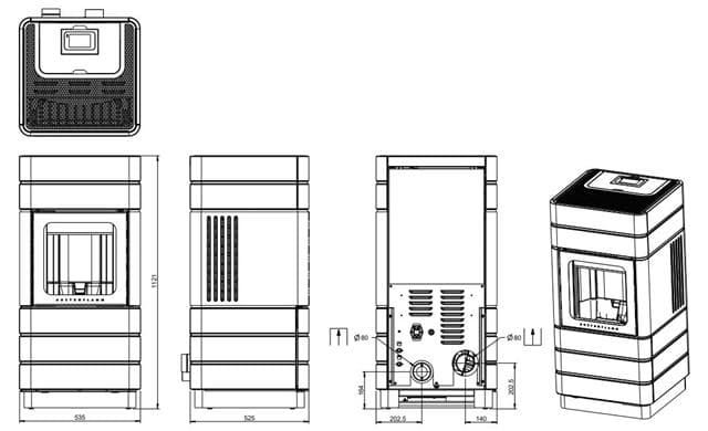 Estufa de pellets Austroflamm Perry - Imagen 5