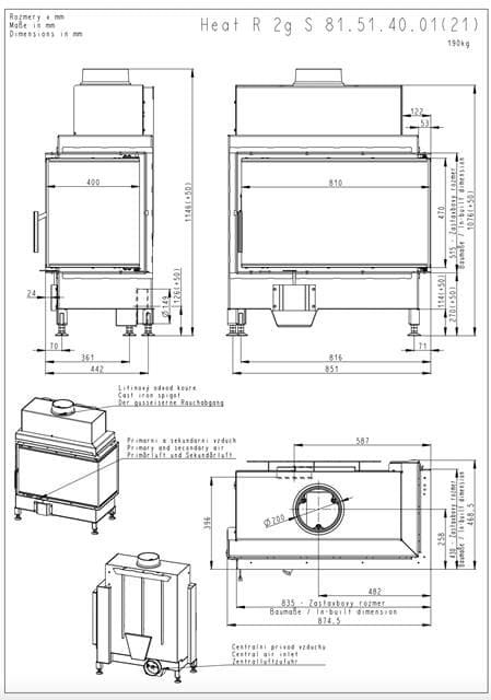 Hogar de leña Heat E2 81/40 - Imagen 3