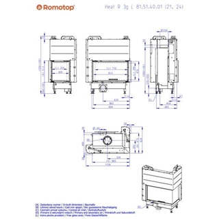 Hogar de leña Heat E2G 81/40 - 81.51.40 - HR3LF25 - Imagen 2