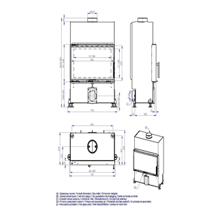 Hogar de leña Heat F 66/41 SLIM - 70.44 - H4P16 - Imagen 2