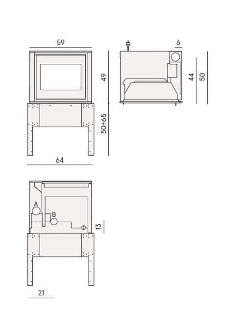 Insert de pellet Ponente 7 cristal negro - Imagen 3