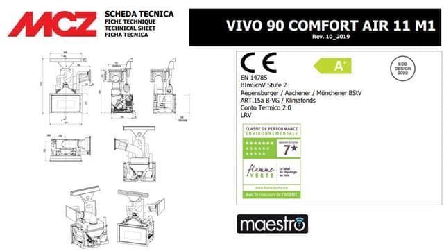 Insert de pellet Vivo 90 Comfort Air 11 - Imagen 2