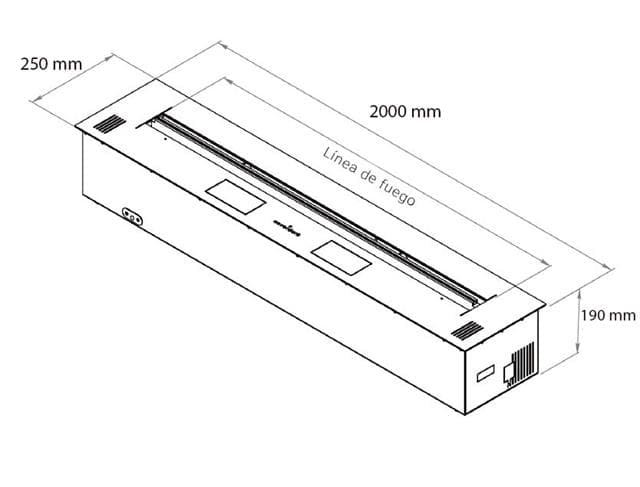 Quemador bioetanol electrónico NeverDark Automatic 2000 - Imagen 3